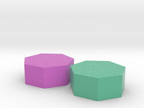 Two small heptagons in Full Color Sandstone