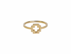 Dainty Plus Ring in 14k Gold Plated Brass