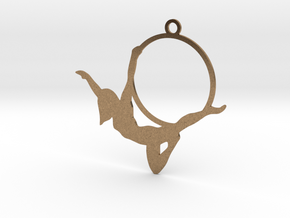"Peterpan" Aerial hoop pose in Natural Brass