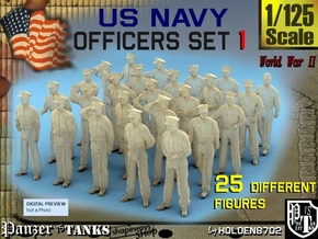 1-125 USN Officers Set1 in Tan Fine Detail Plastic