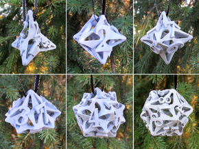 Pinwheel Dice Ornament Set in Gray PA12