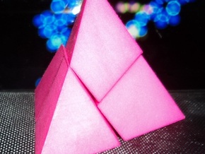 4 Pieces pyramid puzzle designed for grabability in Pink Processed Versatile Plastic