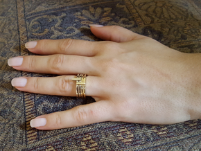 Stackable Ring Size 7 in Polished Brass