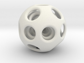 Nested Sphere in White Natural Versatile Plastic