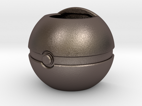 Pokeball Mug (4in diameter) in Polished Bronzed Silver Steel