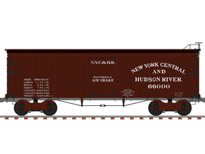 NYC&HR 35' Boxcar  LATE  Version in Tan Fine Detail Plastic