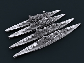 1/4800 WW2 Royal Navy Battlecruisers + Hood refit in Tan Fine Detail Plastic