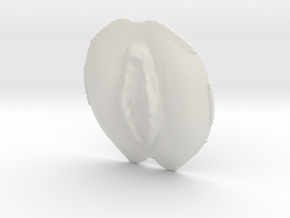 Vaginal Poker Chip in White Natural Versatile Plastic