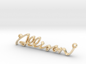 ALLISON Script First Name Pendant in 14k Gold Plated Brass