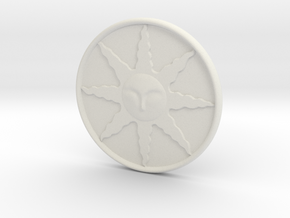 Sunlight Medal in White Natural Versatile Plastic