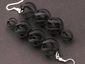 SWIRL - earrings in Black Natural Versatile Plastic