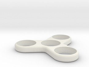 Triple Spinner - Hand/EDC/Fidget Spinner in White Natural Versatile Plastic