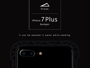 iPhone7/8 Plus​​ Bumper 「truss」 in Black Natural Versatile Plastic