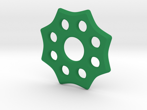 EDC Badge Spinner V1 in Green Processed Versatile Plastic