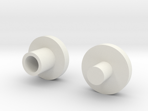 Bearing Plugs in White Natural Versatile Plastic