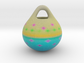 Pink and Blue ORNAMENT in Full Color Sandstone