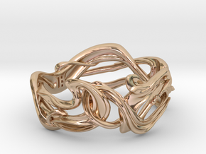 Art Nouveau Ring #1 in 14k Rose Gold Plated Brass: 6.5 / 52.75