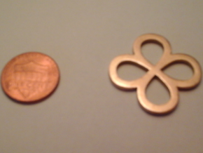 Dual Infinity Flower Coin in Natural Bronze