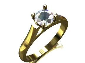 CCW15 Solitaire Ring in Tan Fine Detail Plastic