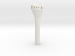 Trumpet mouthpiece 7C V03 in White Natural Versatile Plastic
