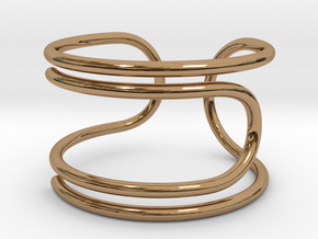 Paperclip Ring in Polished Brass: 4 / 46.5