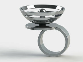 Orbit: US SIZE 4  in Polished Silver