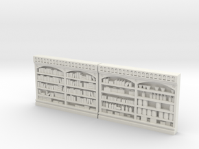 Store Shelving Set #3, DETAILED HO scale in White Natural Versatile Plastic