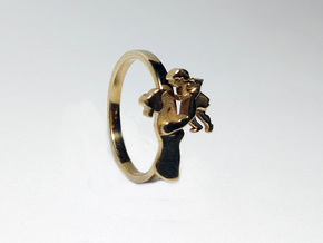Mother-Daughter Ring - Motherhood Collection in Polished Brass: 6 / 51.5