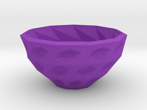 Twisted bowl in Purple Processed Versatile Plastic
