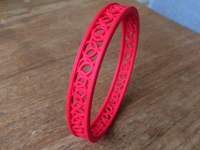 ArmbandRondSmall in Red Processed Versatile Plastic