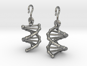 DNA Earrings (One Piece) in Natural Silver