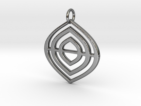 Leafs Deco pendant in Fine Detail Polished Silver
