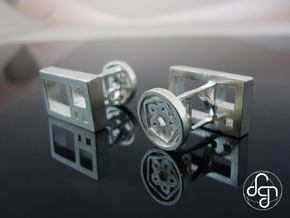 Golden Ratio Cufflinks in Polished Silver