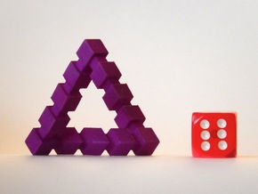 Impossible Triangle, Cubed in Purple Processed Versatile Plastic