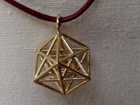 Metatron's Cube with ring in Polished Brass