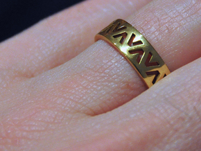 24 Caret Gold Ring (63mm) in White Natural Versatile Plastic