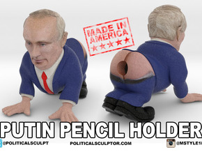 Putin Pencil holder - small in Full Color Sandstone