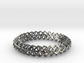 Blockchain Bracelet Extra Large in Polished Silver (Interlocking Parts)