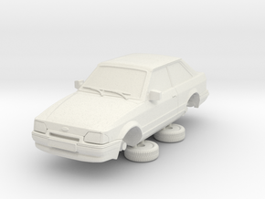 1-64 Ford Escort Mk4 2 Door Standard in White Natural Versatile Plastic
