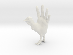 Hand Turkey in White Natural Versatile Plastic: Small
