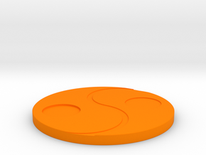 Tai Chi coasters in Orange Processed Versatile Plastic