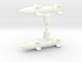 Transformers Missiles Vehicle Accessory (5mm post) in White Processed Versatile Plastic