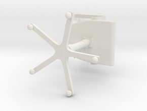 Officechair in White Natural Versatile Plastic: Small
