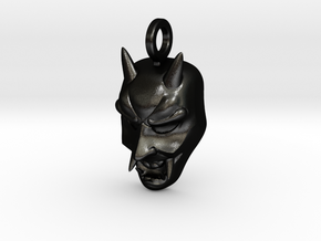 Hannya Oni Mask in Matte Black Steel