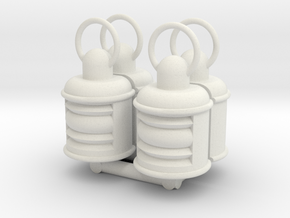 Lamp 4 pcs. in White Natural Versatile Plastic