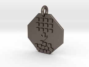Pendant Entropy in Polished Bronzed Silver Steel