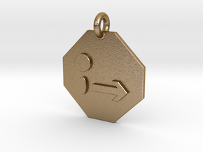 Pendant The Lorentz Factor in Polished Gold Steel