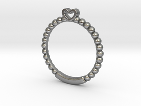 Cute Simple Heart Ring in Natural Silver