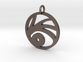 A series of unfortunate events VFD pendant in Polished Bronzed Silver Steel