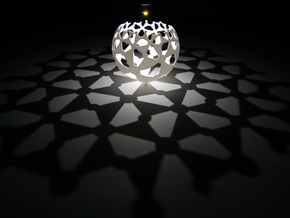 (4,4,2) triangle tiling (stereographic projection) in White Natural Versatile Plastic